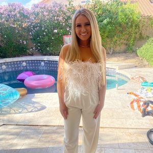 ZAINA Feather Bustier LAMARQUE / Revolve